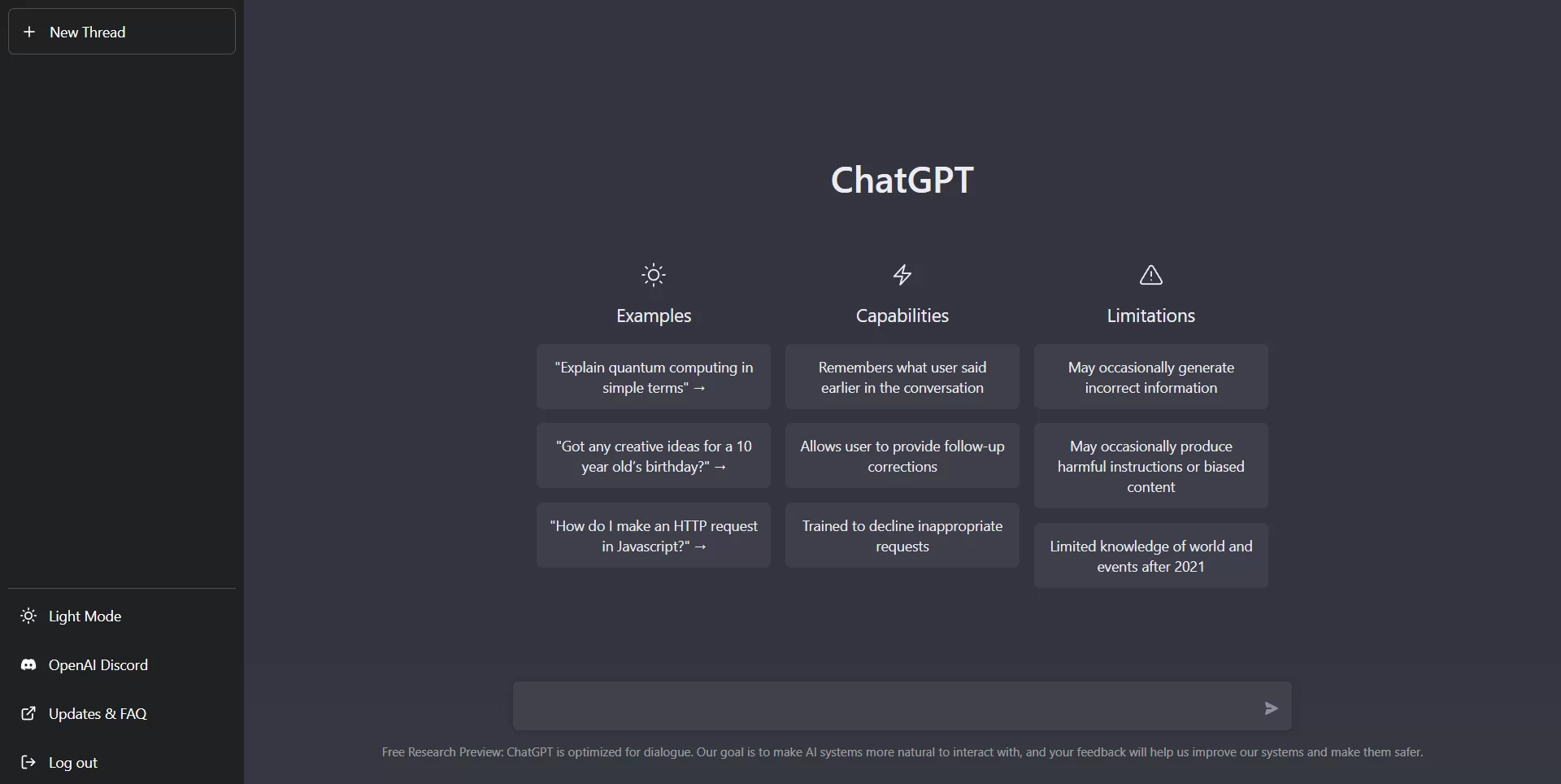 Plateforme Chat GPT